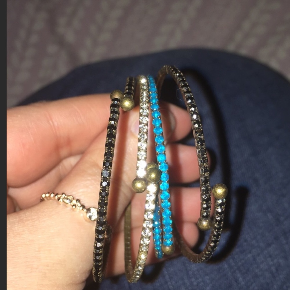 🌸ISO🌸 C&I Petite Rhinestone Bangles Bracelets - Picture 7 of 9